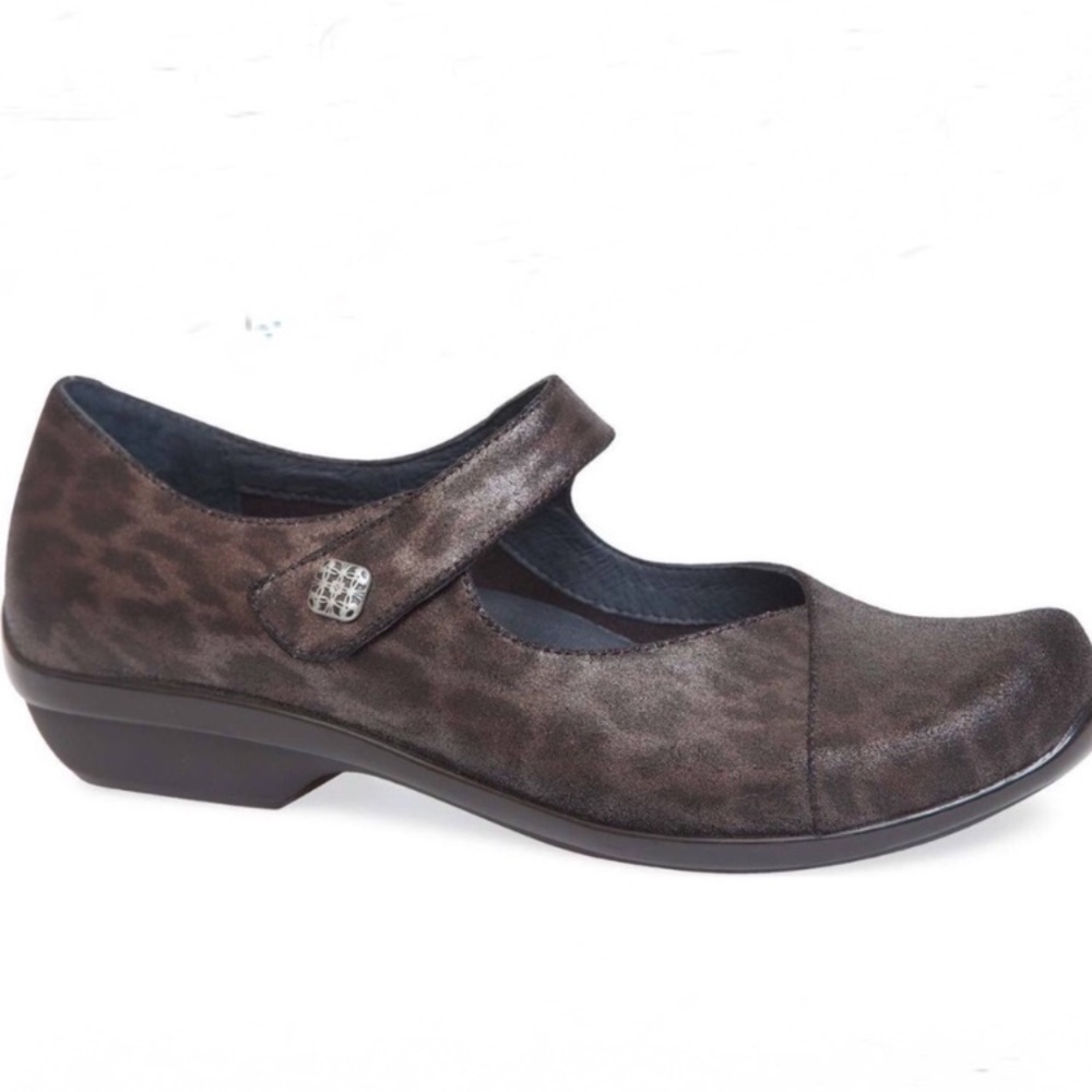 Dansko leopard print metallic opal MaryJanes Mary Jane